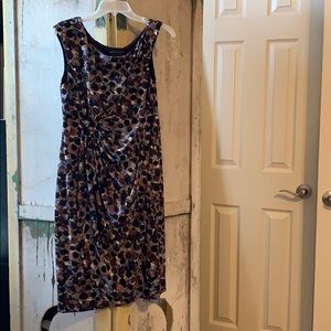 Connected Apparel Lisa Faux-wrap Sheath Dress!